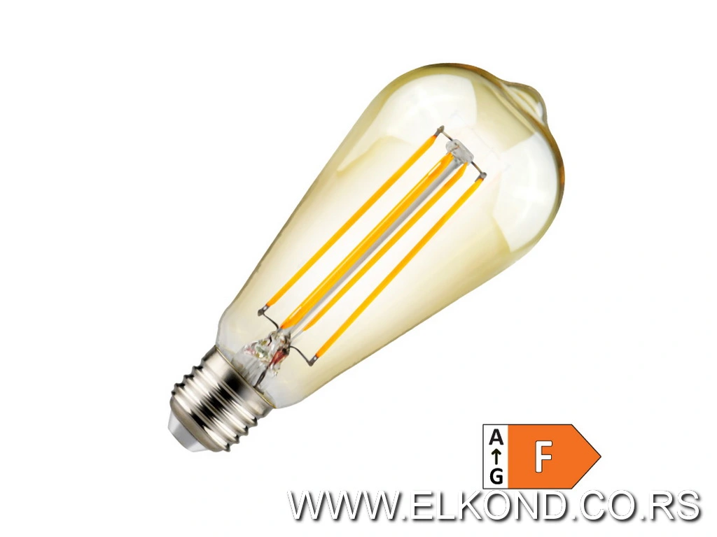 Led sijalica  5W E27 2200K 600lm ST64 filament dimabilna PROSTO